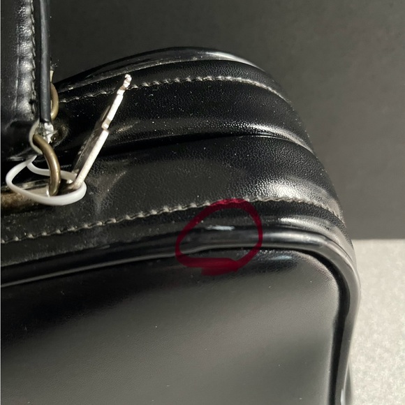 Vintage Top Handle Black Leather Doctors Bag With Key - Picture 12 of 16